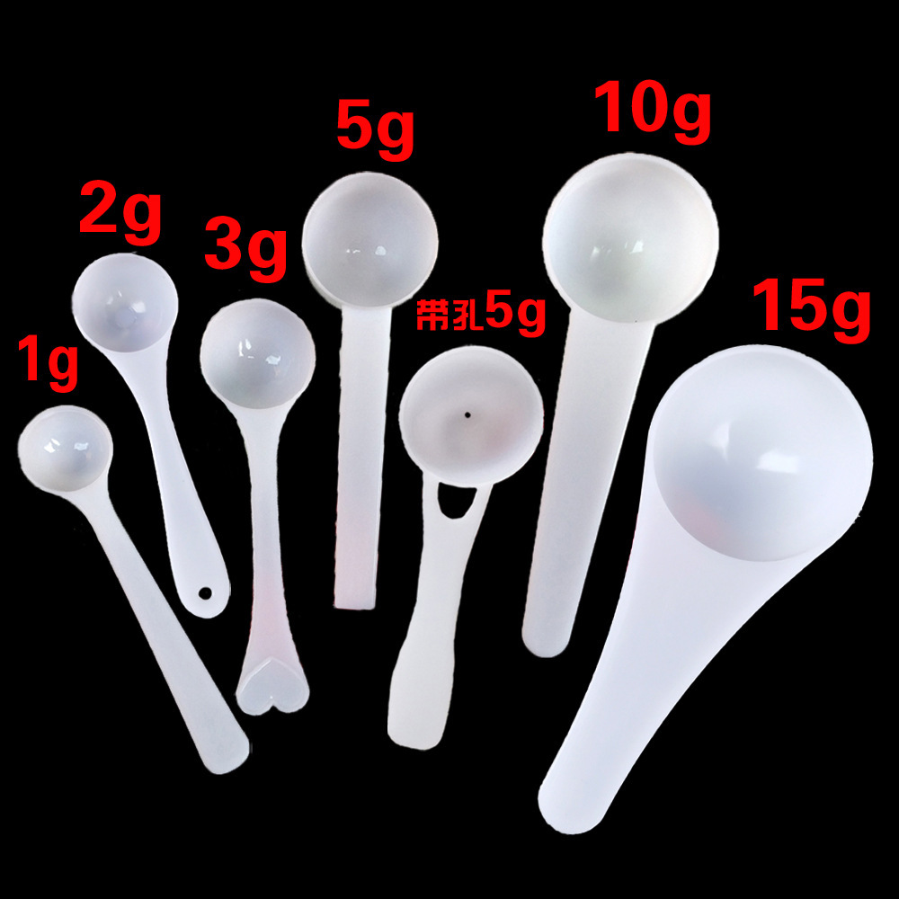 Yaratıcı ölçüm kaşığı 1g3g5g10g2g süt tozu kaşığı plastik kaşık tuz kaşığı Panax notoginseng tozu ilaç tozu kaşığı kantitatif kaşık