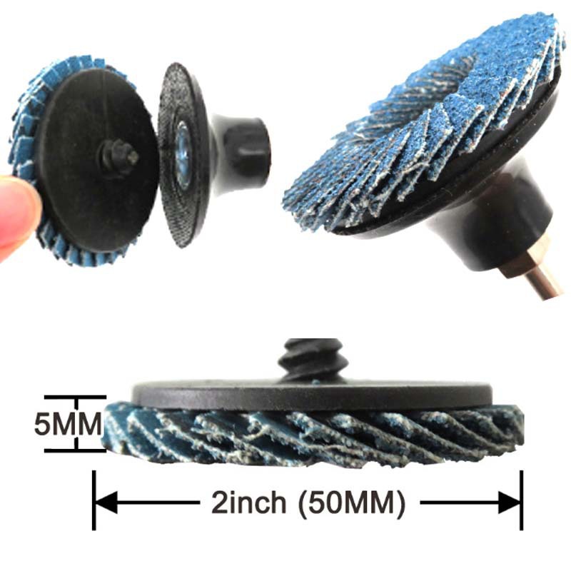 2 inç 50 / 3 inç 75 Geçiş Zımpara Diski Vida Somun Zımpara Tabakası Metal Taşlama Parlatma Flap Disk Toptan