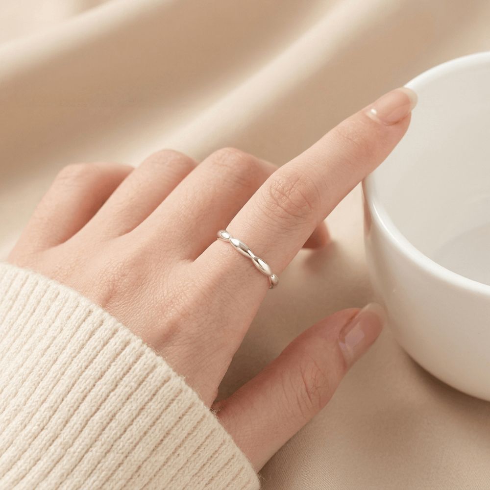 S999 saf gümüş yedi tane pirinç yüzük kadın hafif lüks üstün kalite yeni model yüzük hafif lüks üstün kalite yeni model yüzük