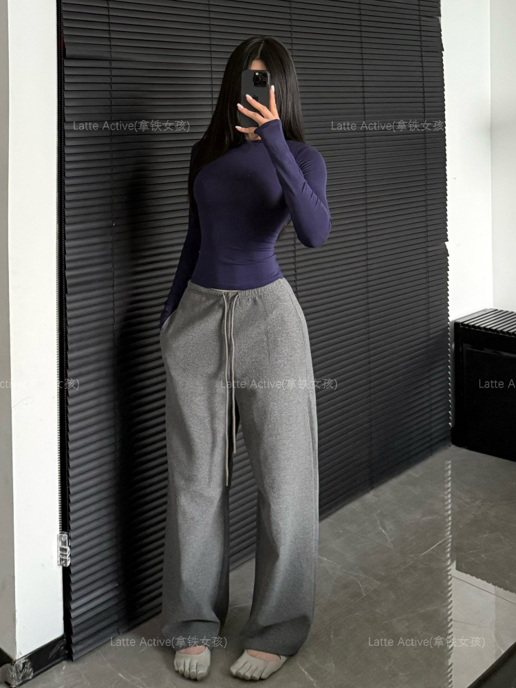 Latte Kız Yoga Kıyafeti Kadın Uzun Kollu T-Shirt Slim Fit Spor Fitness Üstü Nefes Alabilen Modal Atlet