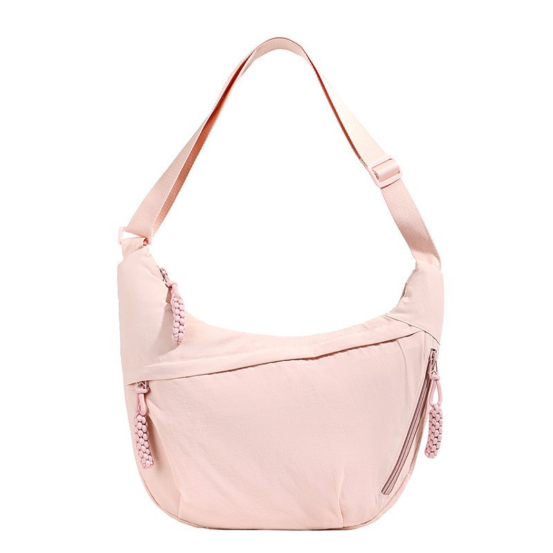 Weizenähre-Maultaschen-Tasche verdickte Nylontasche Damentasche Pendlertasche Schultertasche mit mehreren Reißverschlussfächern große Kapazität Einzelschultertasche mit Quaste - 4