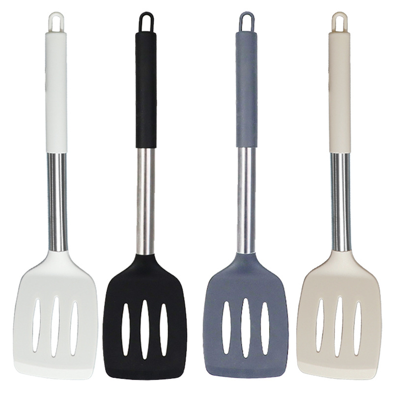 Silikon spatula ve kaşık 15 parçalı set paslanmaz çelik silikon spatula yapışmaz tava silikon spatula ev silikon mutfak eşyaları toptan - 11