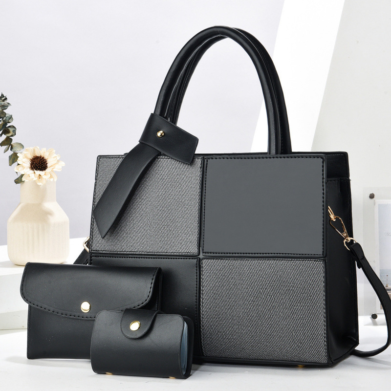 Stylische Mutter-Kind-Tasche im Farbblock-Design, modische Handtasche, vielseitig kombinierbar, großes Fassungsvermögen, Umhängetasche, grenzüberschreitende Bags