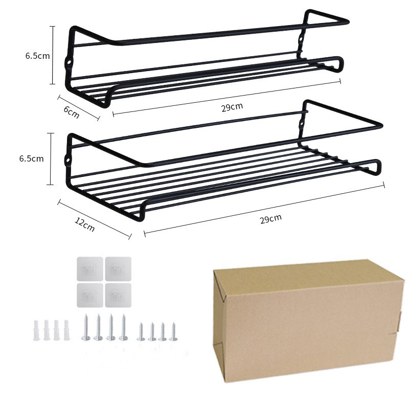 Cross-border kitchen cabinet door spice rack multifunctional no-drill wall-mounted spice rack ready for sale - 10
