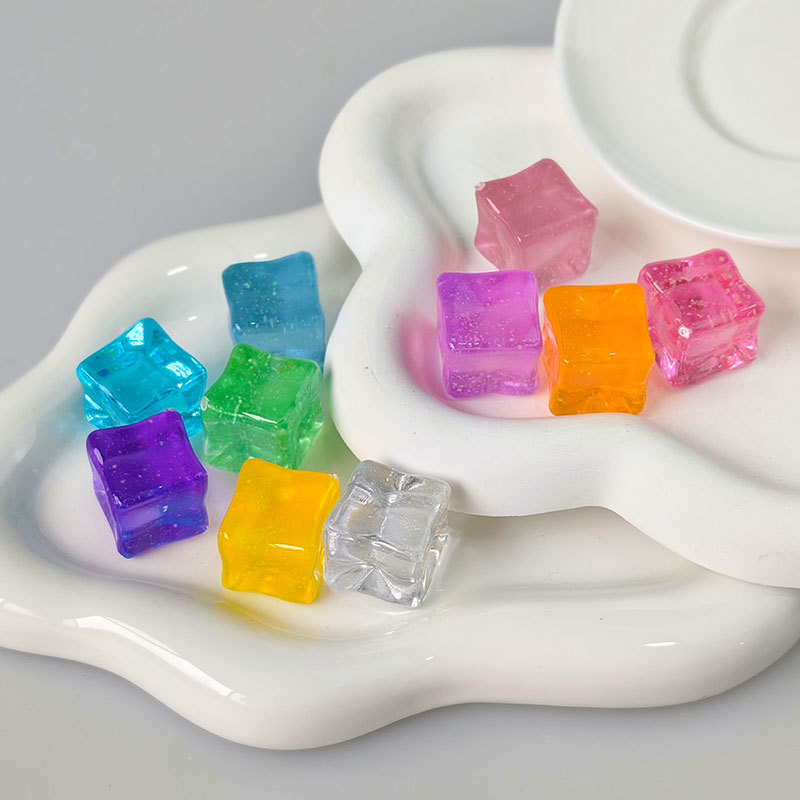 1.8 simulierte helle Sternenhimmel Sternpunkt Eiswürfel farbig leuchtender quadratischer Foto-Hintergrund DIY handgefertigter Schmuck - 2
