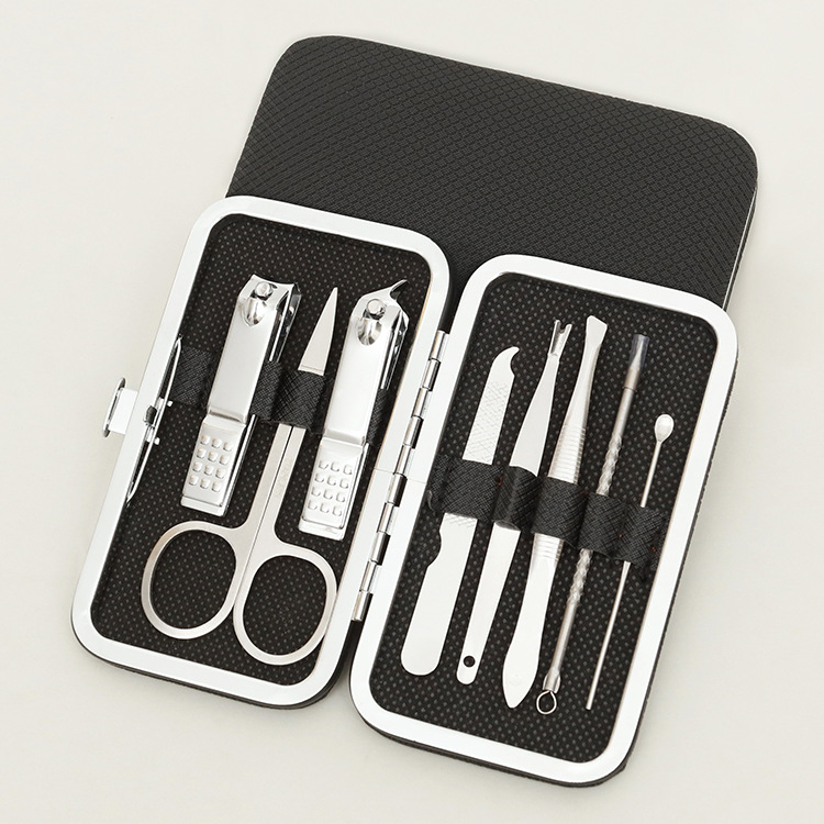 8-Piece Leather Case Manicure and Pedicure Set