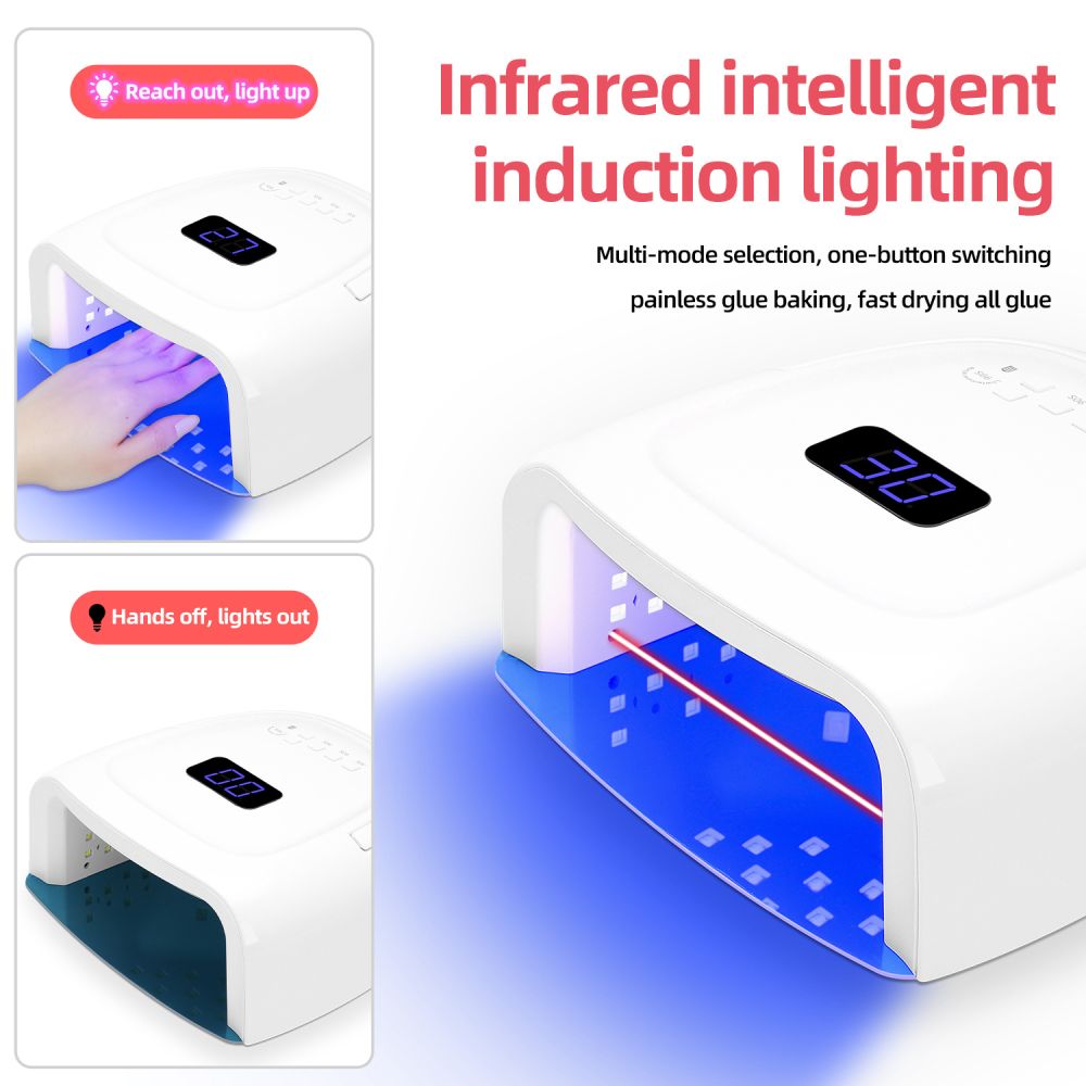 Nail lamp 60W wireless, 42 LED beads, gel drying