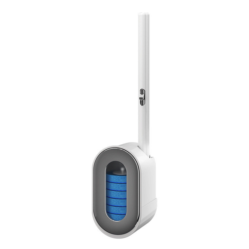 Disposable Toilet Brush with Replacement Heads, Wall-Mounted