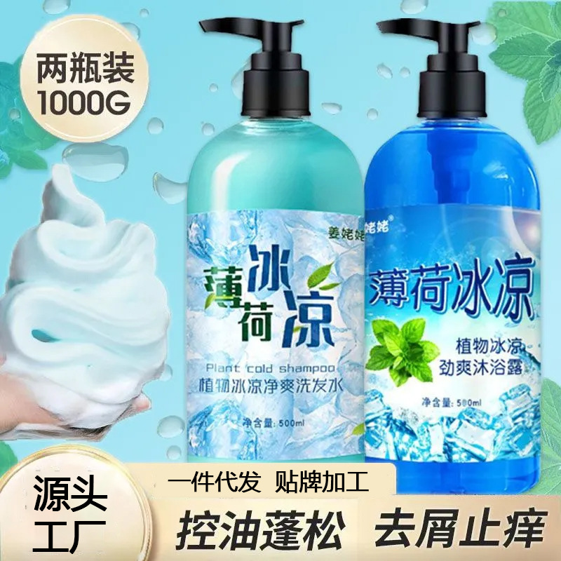 Mint Cooling Shampoo, Anti-Dandruff, Anti-Itch, Oil Control