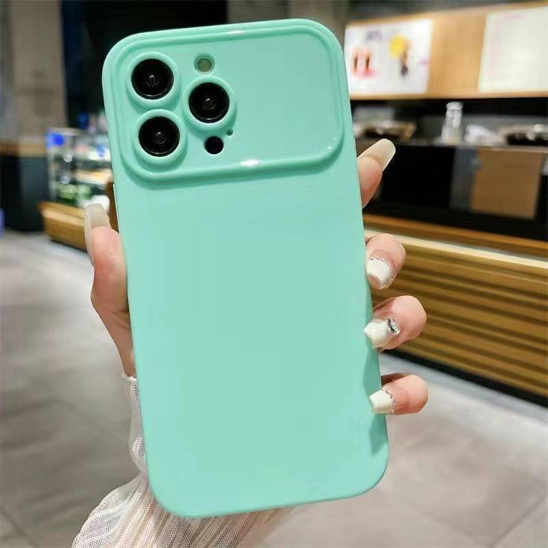 Kontrastfarbene Handyhülle mit großem Sichtfenster für iPhone 16 Pro und 18 Pro Max