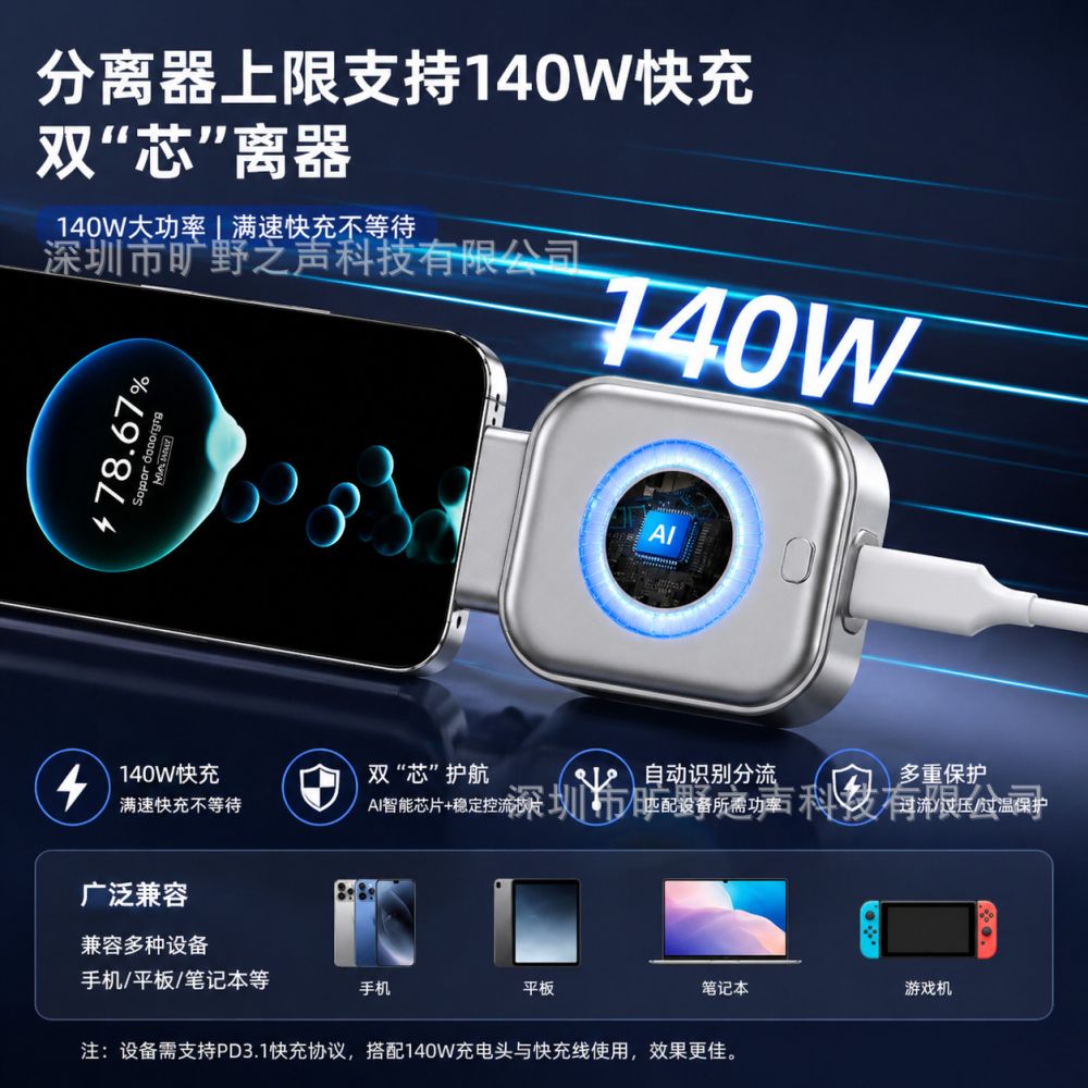 X01 Auto Cut-Off Fast Charger 120W with Full-Charge Detection
