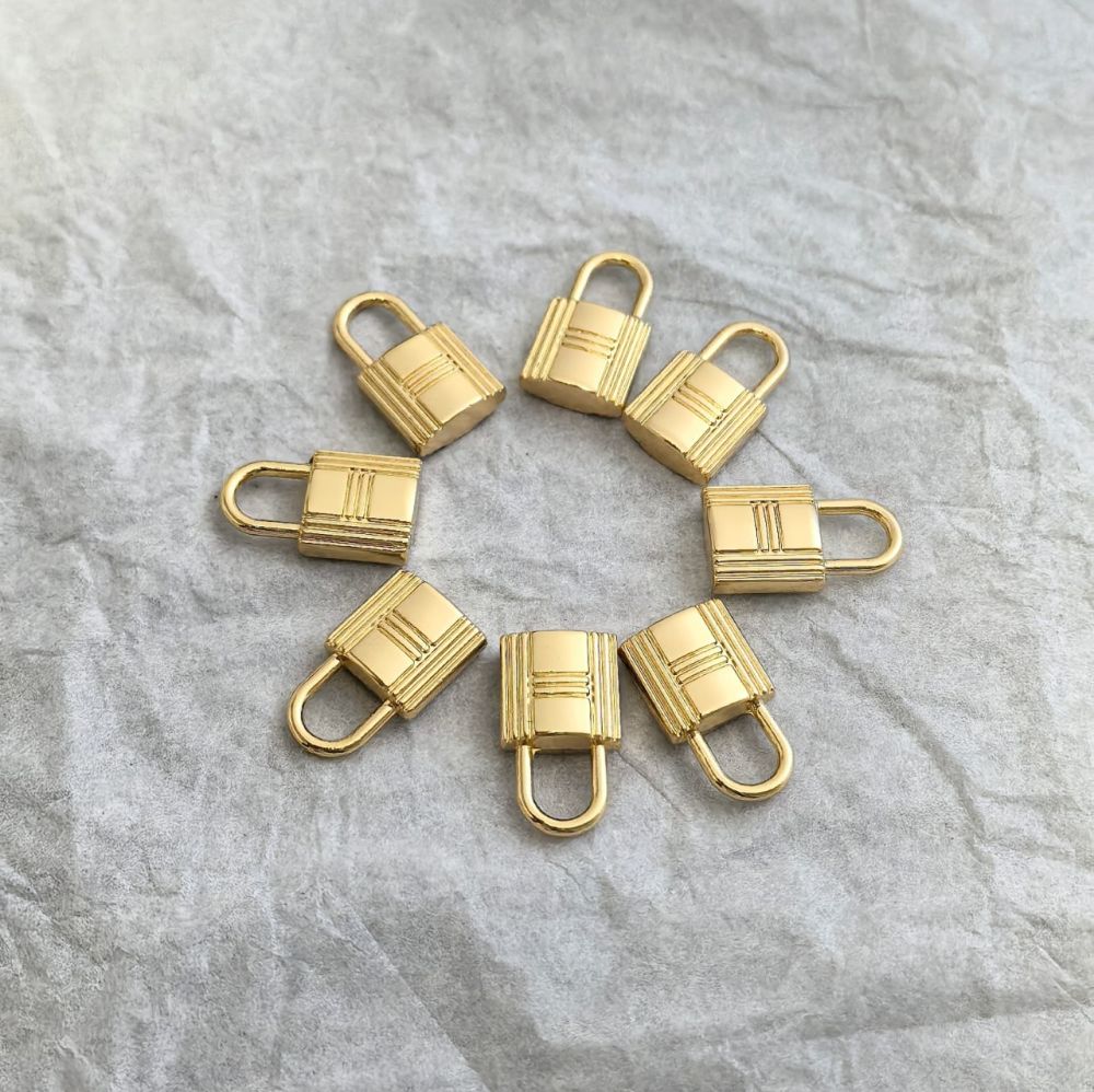 Zinc alloy luggage mini lock pendant decorative padlock bag small fake lock square buckle vegetable basket
