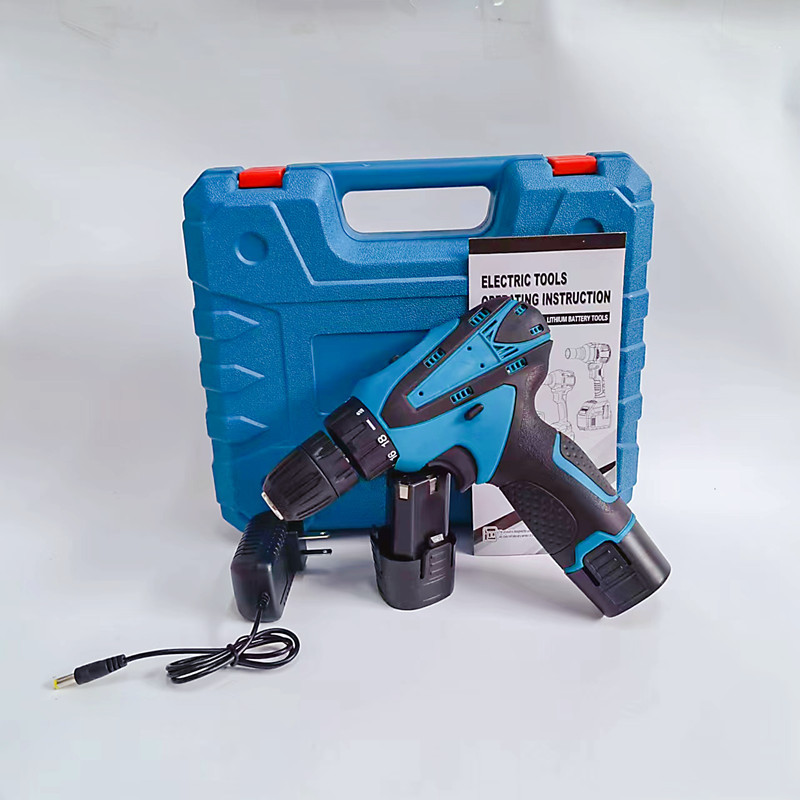 Außenhandelsmodell 12V wiederaufladbarer Bohrer Lithium-Batterie multifunktionaler elektrischer Bohrset Zubehör multifunktionaler Schraubendreher elektrischer Schraubendreher