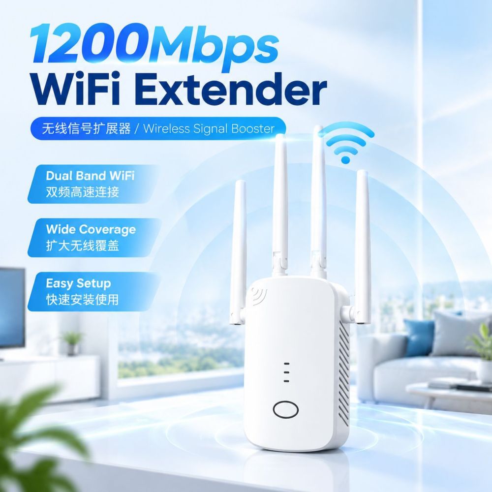 WiFi Signal Amplifier Booster Wireless Network Extender 1200M Repeater Router Manufacturer Stock