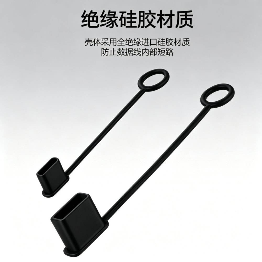 TYPE-C Stecker mit Kordel Schutzkappe USB Datenkabel Ladekabel Stecker Schutzdeckel C-Anschluss Schutzhülle Verschluss