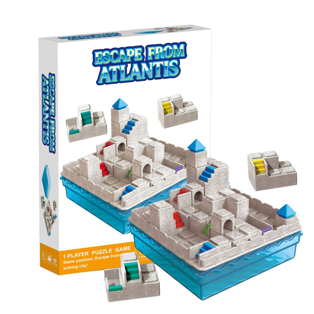 Flucht aus Atlantis 3D-Labyrinth, Logik- und Raumvorstellungs-Gehirnspielzeug für Kinder