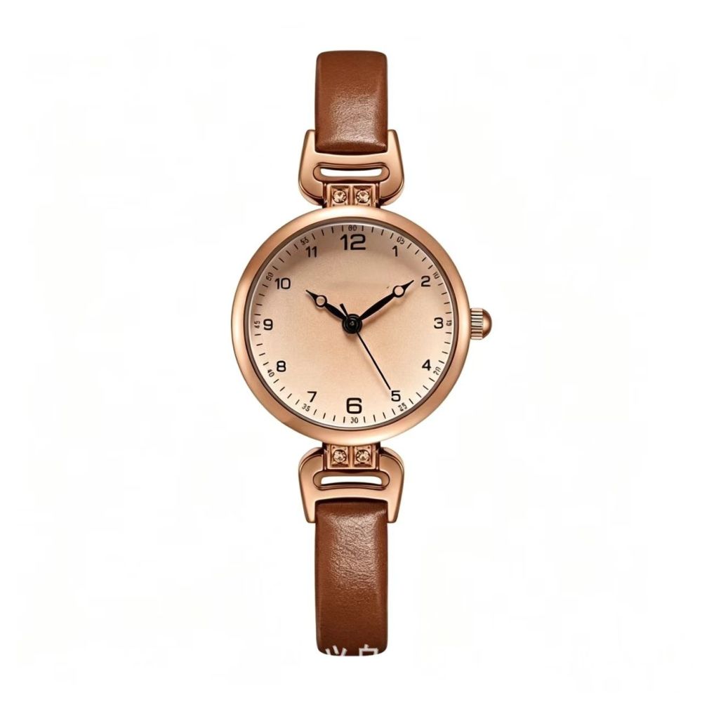 Rose gold taşlı kadın kol saati kuvars dijital kadran
