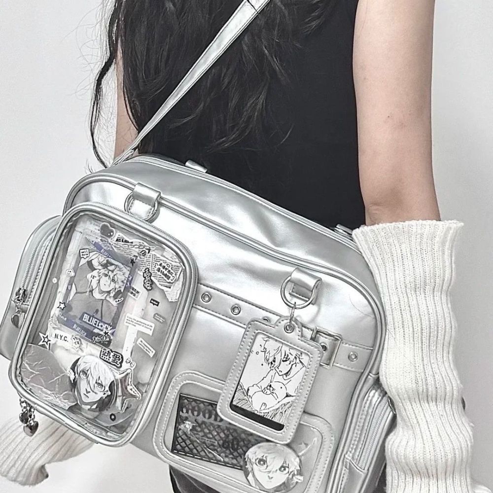 Star Fan Concert Light Board Storage Backpack 15cm Large Capacity Dual Shoulder Crossbody Student Daily Backpack for Women - 6