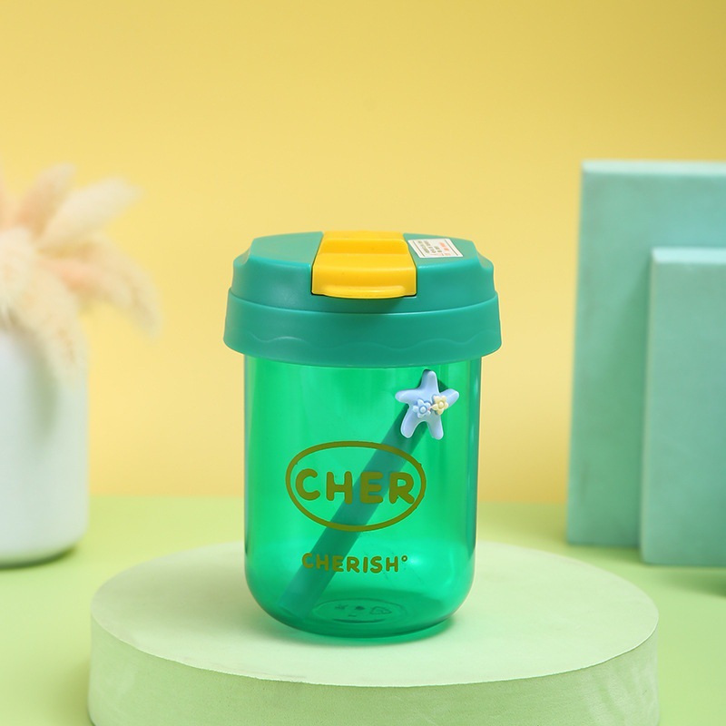 High-Temperature Resistant Shockproof Minimalist Sports Water Bottle INS High-Value Water Cup Straw Cup Portable Dual Drinking Cup Plastic Cup - 10