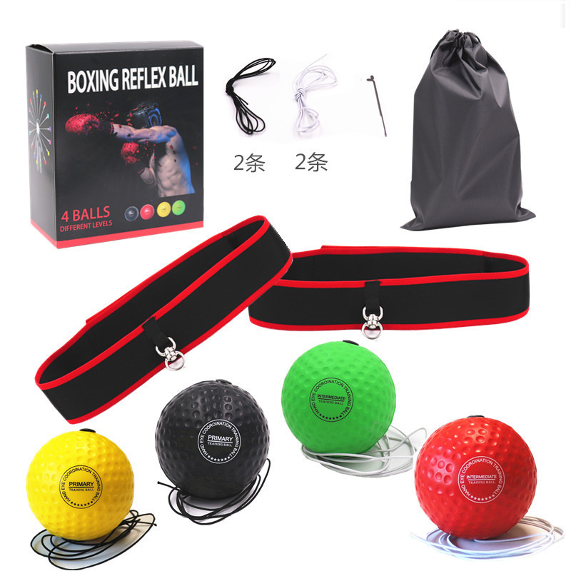 Neuer Nylongürtel, Box-Reaktionsball, am Kopf montierter Sanda-Kampftrainingsgerät, am Kopf montierter Box-Speedball