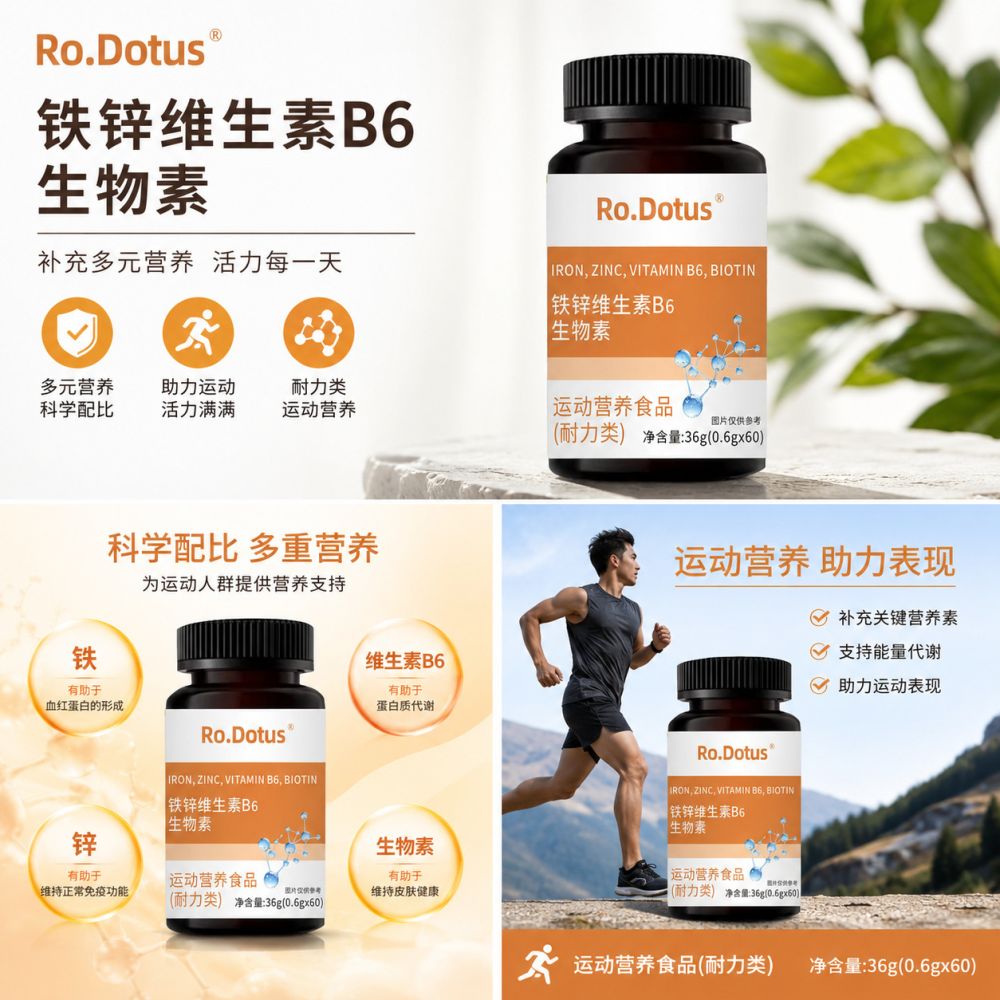 现货运动营养食品耐力类维生素b族复合维生素铁锌维生素b6生物素