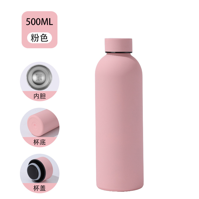 Kleine Flasche mit doppelter Wand, gerade Form, Vakuum-Edelstahl 304 Thermobecher, tragbar für den Außenbereich, tragbare Sporttrinkflasche - 12