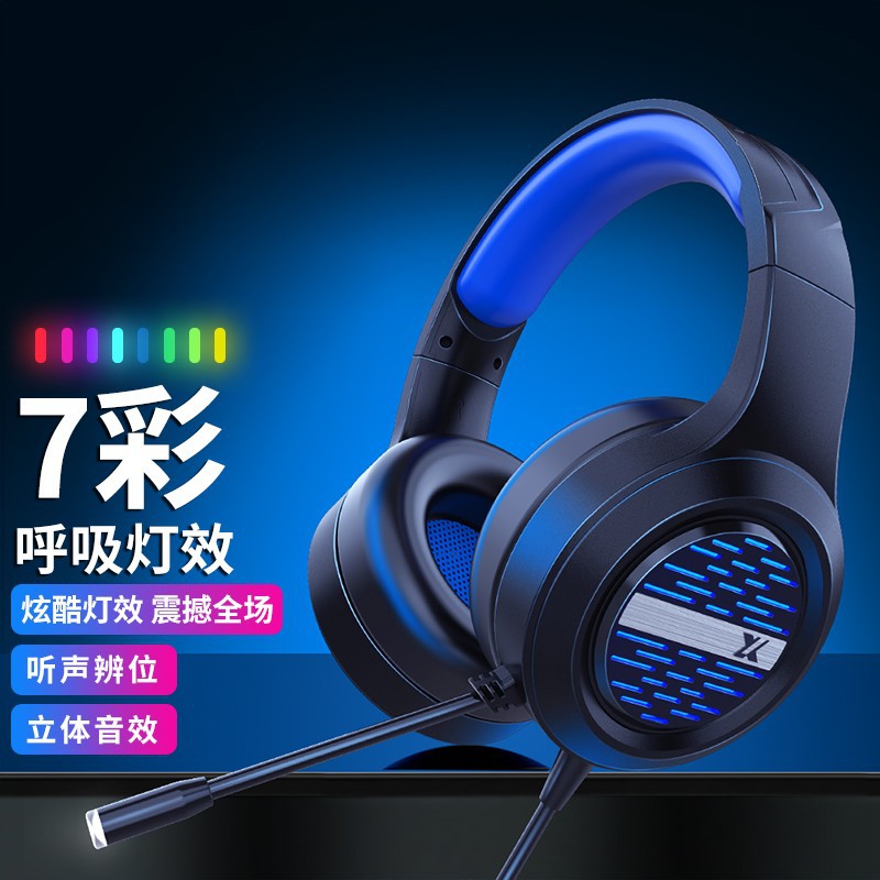 Forerunner X12 kabelgebundenes USB-Gaming-Headset, Geräuschunterdrückung, Pink