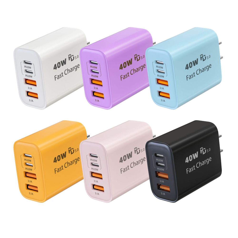 PD40W ABD Standard-Schnellladeadapter 2C+2A Multi-Port Schnelladapter-Kopf für Samsung Apple 16 Ladegeräte geeignet UL-zertifiziert vom Quellenhersteller - 6