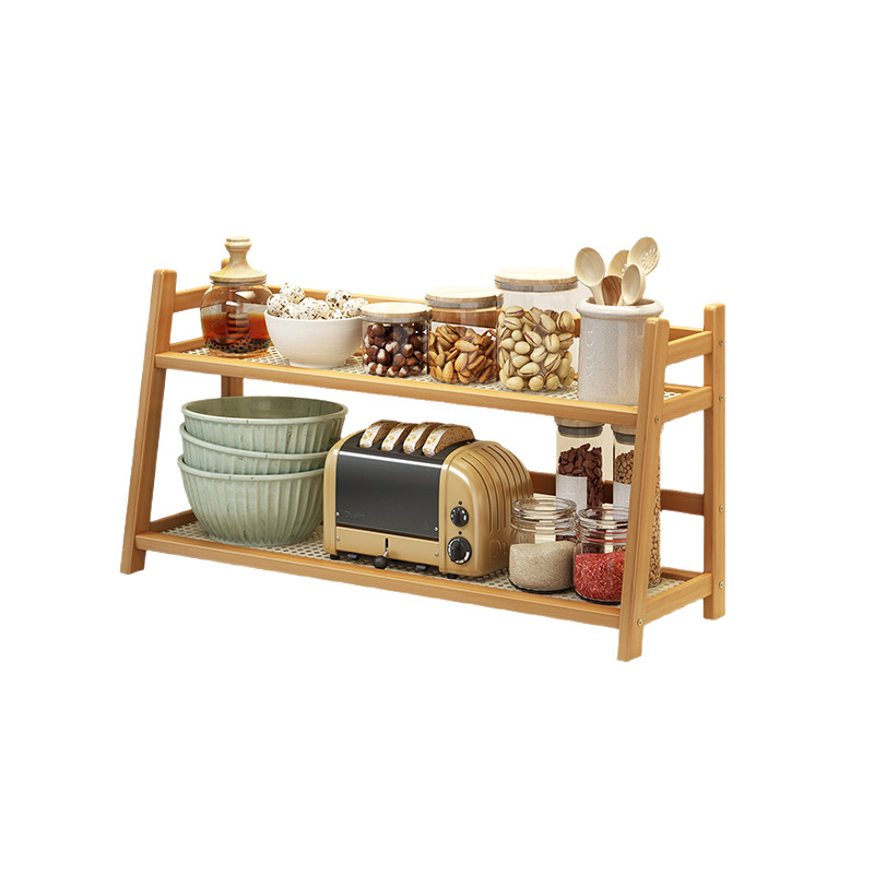 Multi-functional kitchen storage shelf small desktop spice multi-layer storage rack countertop oil salt sauce vinegar display shelf - 5