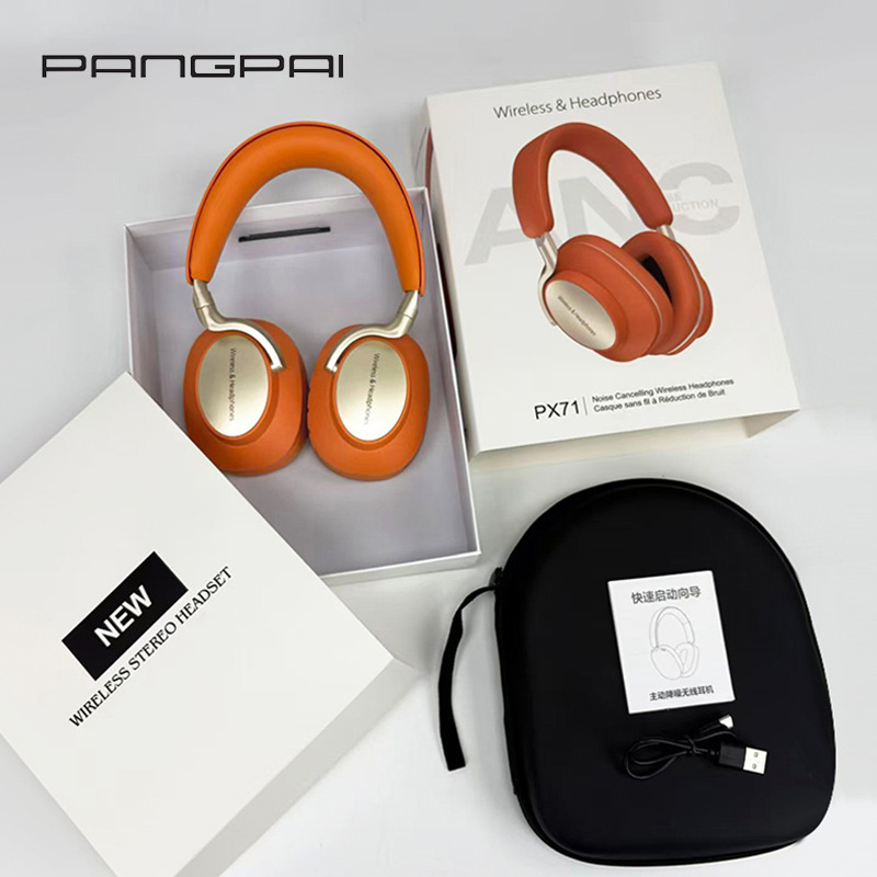 PX71ANC Over-Ear Bluetooth Headphones with True Noise Cancelling, Metallic Finish