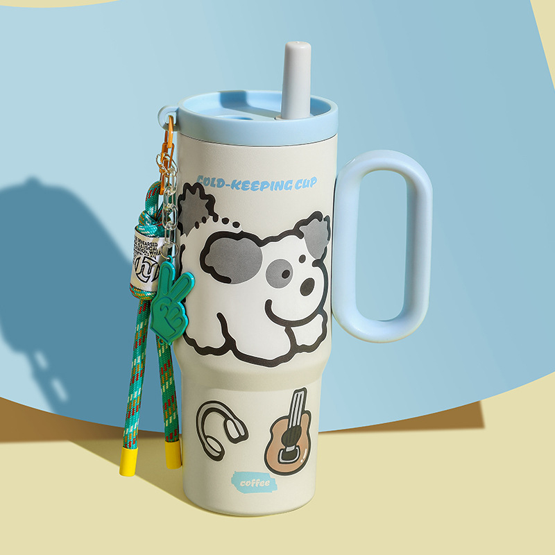 Ice Ba cup large capacity 316 stainless steel ceramic lined thermos cup, special car water cup, lightweight with a luxurious and premium feel. - 13