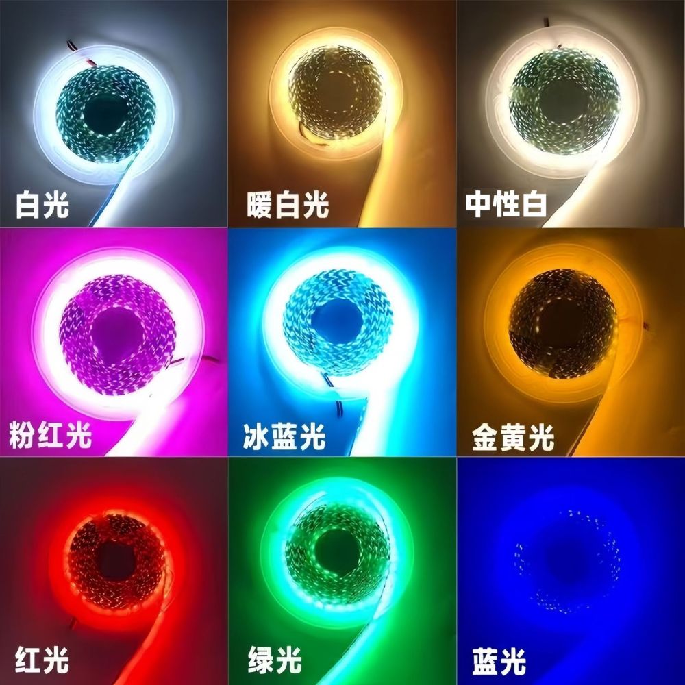 12/24V Waterproof LED Strip Light Solid Silicone Low Voltage Outdoor Soft Strip Lighting Courtyard Waterproof LED Strip Light