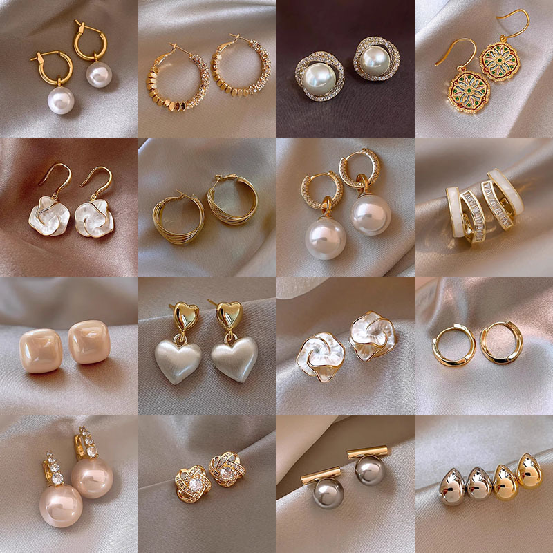 s925 gümüş inci küpeler erişilebilir lüks üst düzey moda çok yönlü küpe tasarımı niş basit zarif kulak takıları