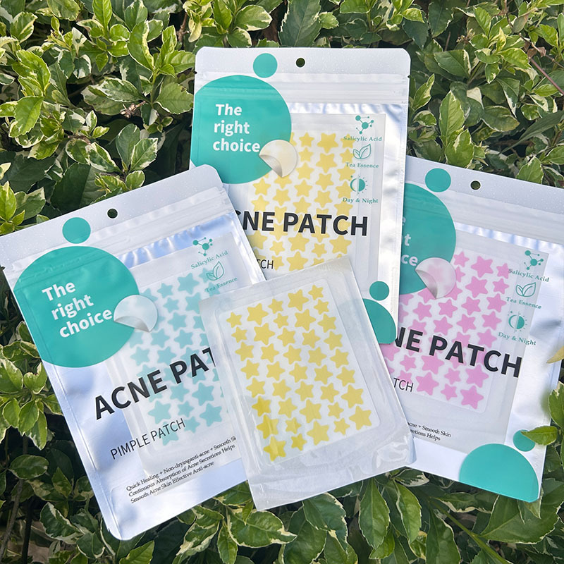 Colorful Star Hydrocolloid Acne Patches, Waterproof, Skin-Friendly