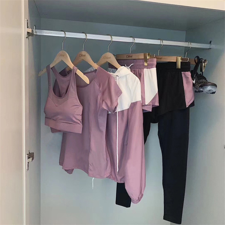 Yoga spor takımı, beş parçalı, hızlı kuruyan