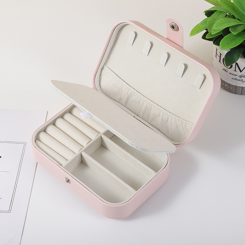 Necklace Ring Jewelry Storage Box Girl Style Portable Jewelry Box Small Earring Ring Jewelry Box - 3