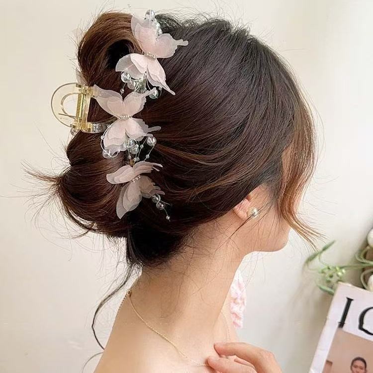 Large Bow Hair Clips Shark Clips Hair Accessories for Women 2026 Back of Head Clips Hair Ornaments Autumn Fresh Sweet Style - 3