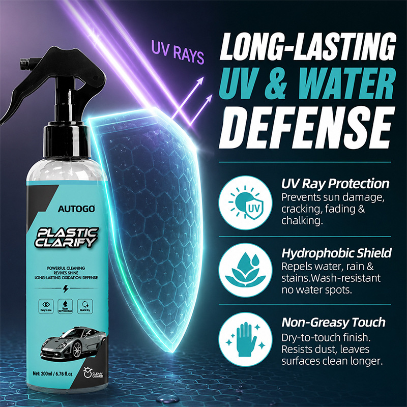 Car Plastic Restorer and Crystal Polish, Leather Seat Cleaner - 1