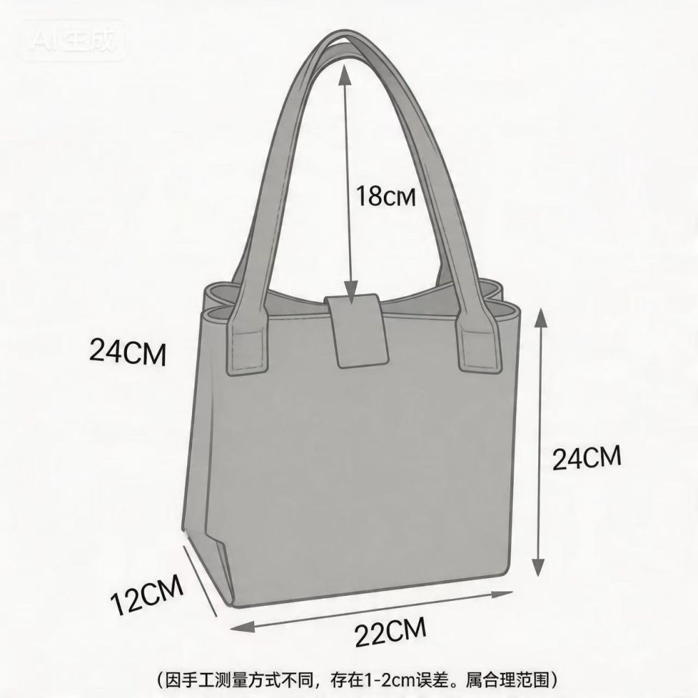 Koreanischer Pendler-Stricktote mit großem Fassungsvermögen, Feriengeschenk, Neujahrsgeschenkbeutel, Tragetasche, Handtasche, Umhängetasche