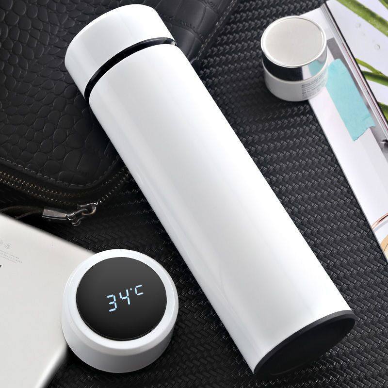 Smart temperature display thermos cup, touch temperature measurement, 304 stainless steel business gift mug, high-appearance water cup, starting with one piece