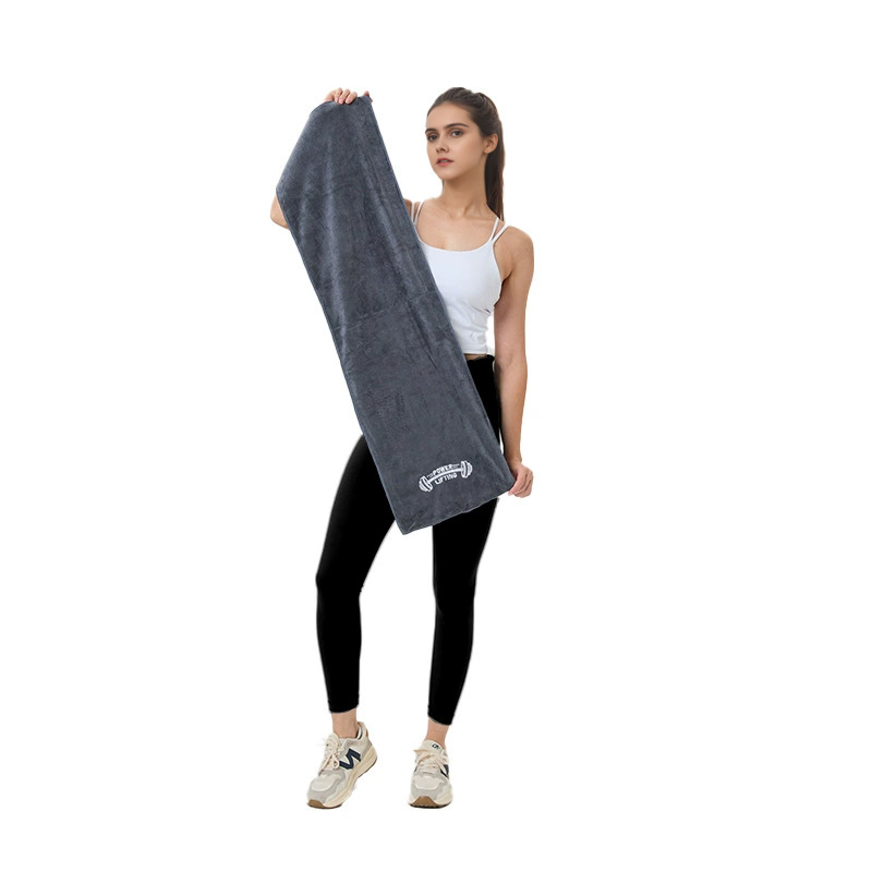 Gym Sports Sweat-Absorbent Quick-Dry Towel Microfiber Yoga Mat Towel Multifunctional Solid Color Sports Towel Custom Logo - 11