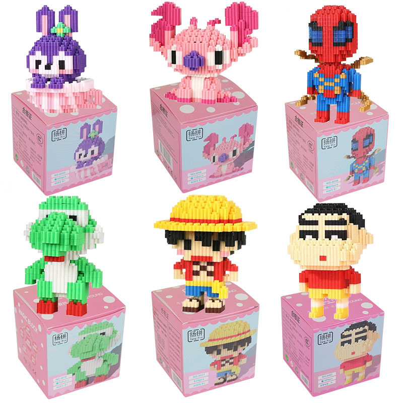 Kompatible Mini-Klemmbausteine Cartoon-Figuren-Set Lernspielzeug