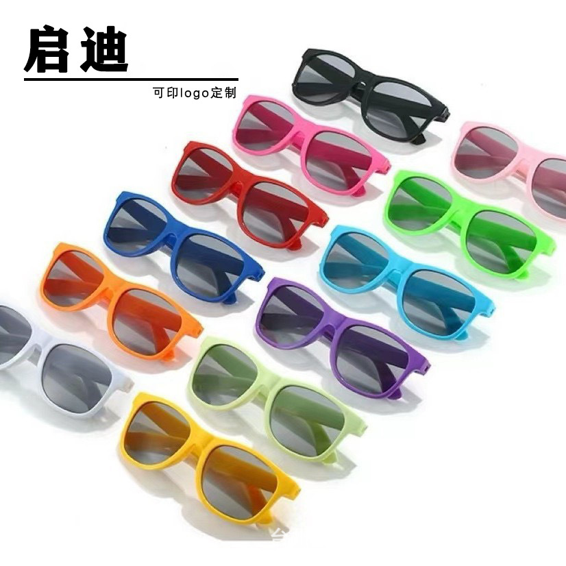 Retro Candy Color No-Rivet Sunglasses, UV400 Protection, Logo Printing Available