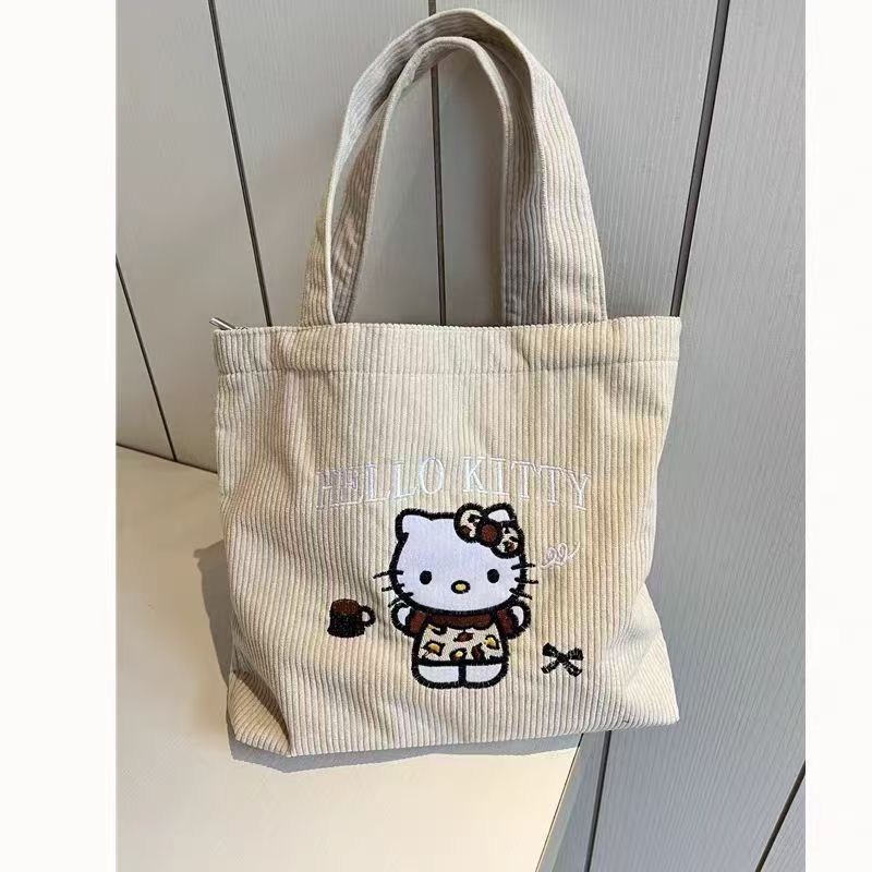 Neue Original KT Katzen Cord Handtasche Kosmetiktasche mit gehobener Optik Mini vielseitig große Kapazität Wasser- und Creme Aufbewahrungstasche Tragbar - 4