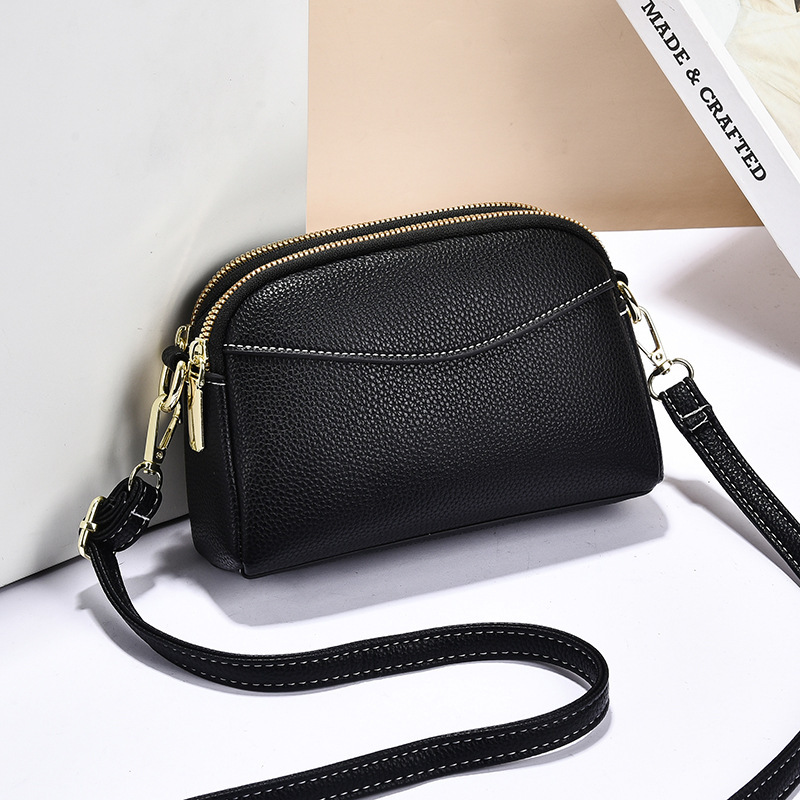 Crossborder Umhängetasche Damen Neumodell modische Mini-Tasche Zweischicht-Reißverschluss Mama-Handytasche vielseitige kleine Quadrattasche - 9