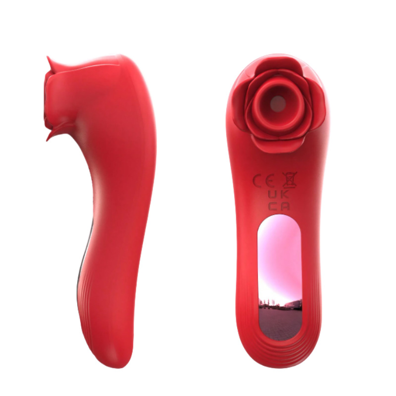 Rose Clitoral Suction Stimulator, Food-Grade Silicone, 7 Frequencies 5 Speeds