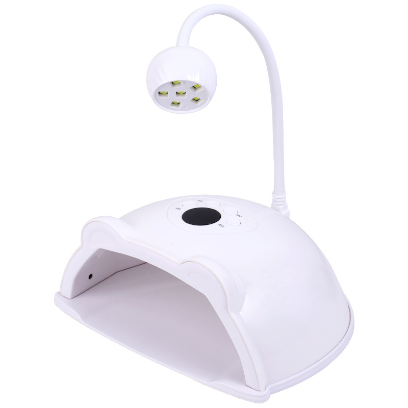 Dual lamp 2-in-1 UV manicure curing machine rotatable