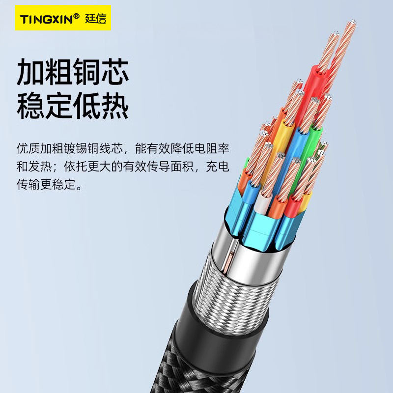 3-in-1-Datenkabel Schnellladung, 1-auf-3 Ladekabel-Set passend für OPPO Android Huawei Xiaomi Apple Mobiltelefone