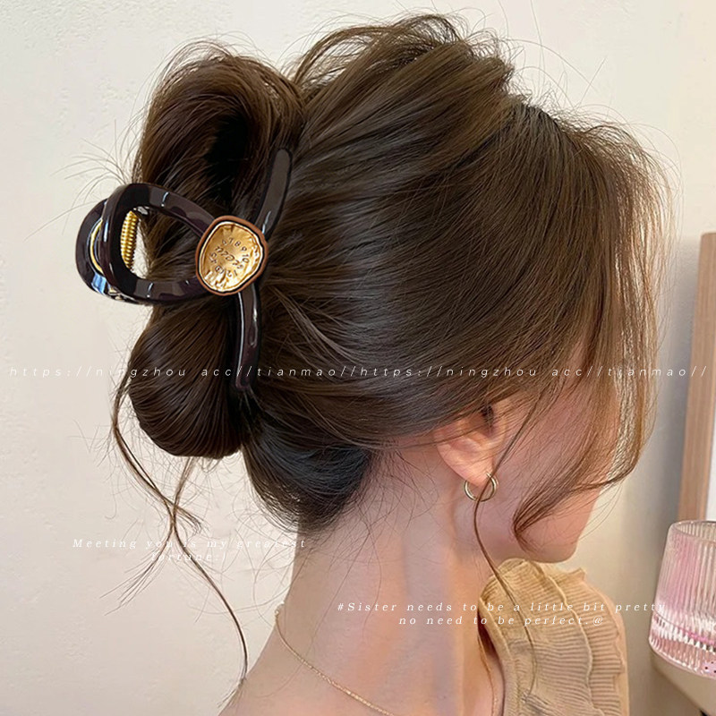 2026 elegante Haarklammer für Frauen, großes Volumen, Haarnadel für den Hinterkopf, mittlere Haarklemme Haiformat, Haarklemme - 3