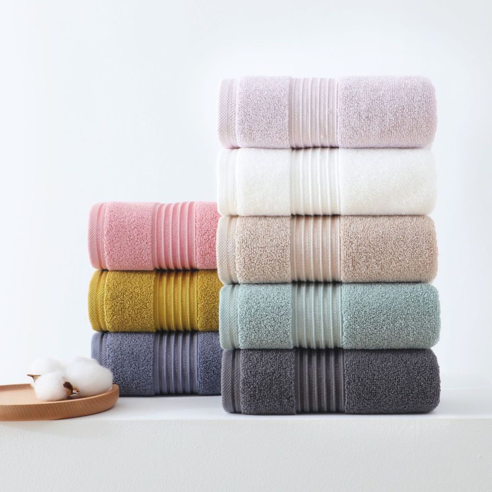Pure cotton towel bath set, absorbent, gift box - 1